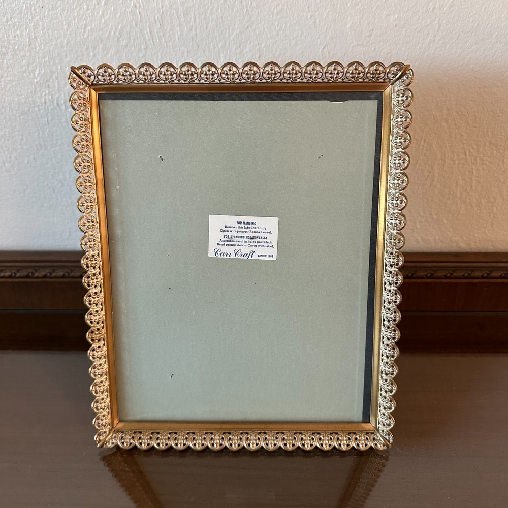 Vintage Carr MCM Craft Gold Ornate Carved 8 x 10 Frame Horizontal‎ & Vertical
